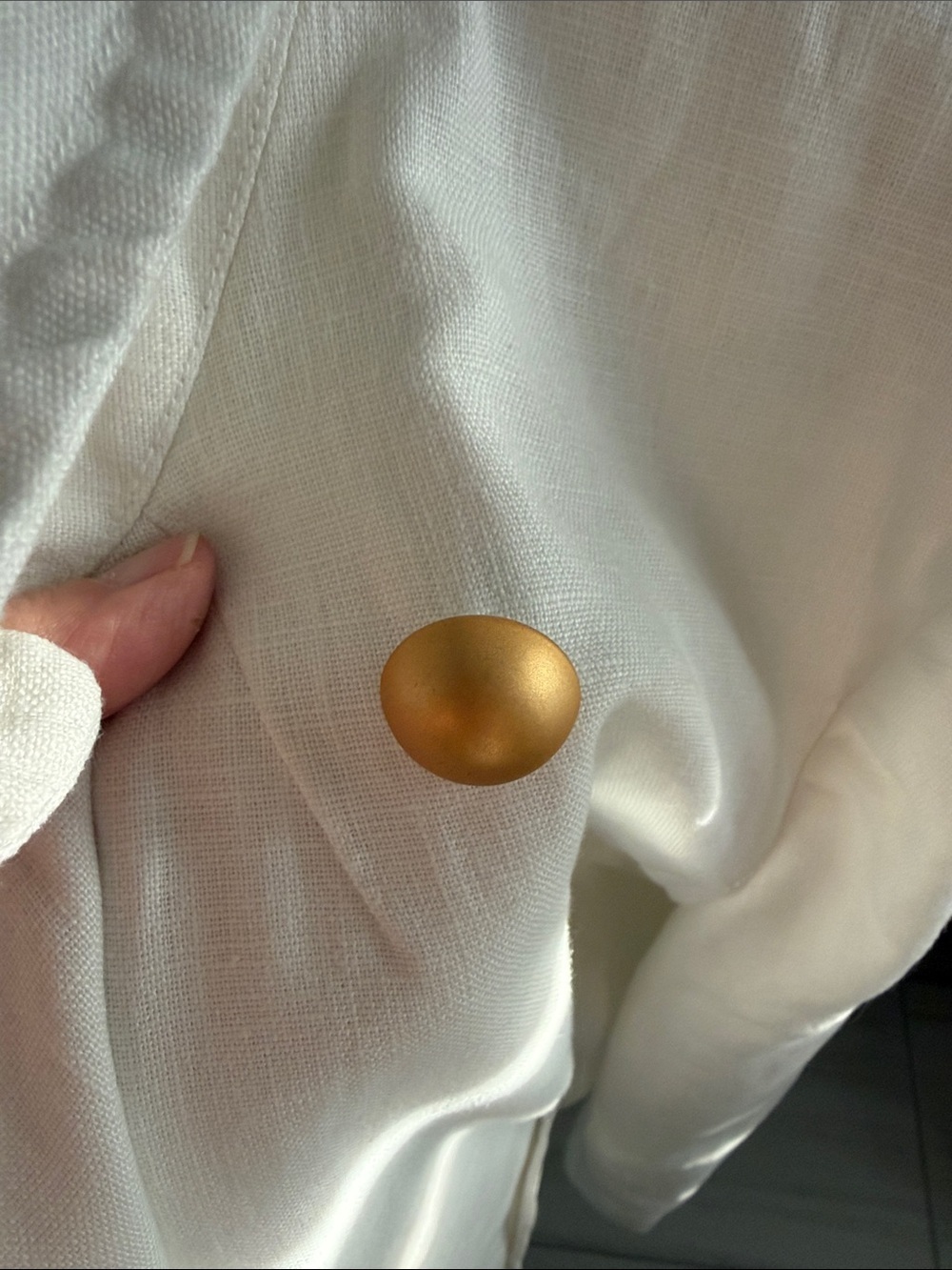 White Linen 100% Garnet Hill Short Moto Inspired Jacket Fully Lined Size 14 - Picture 8 of 9